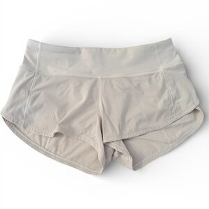 Lululemon Shorts Gray Athletic Shorts Back Zip Pocket Size 2 Reg Light Gray
